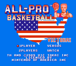 All-Pro Basketball title screenshot